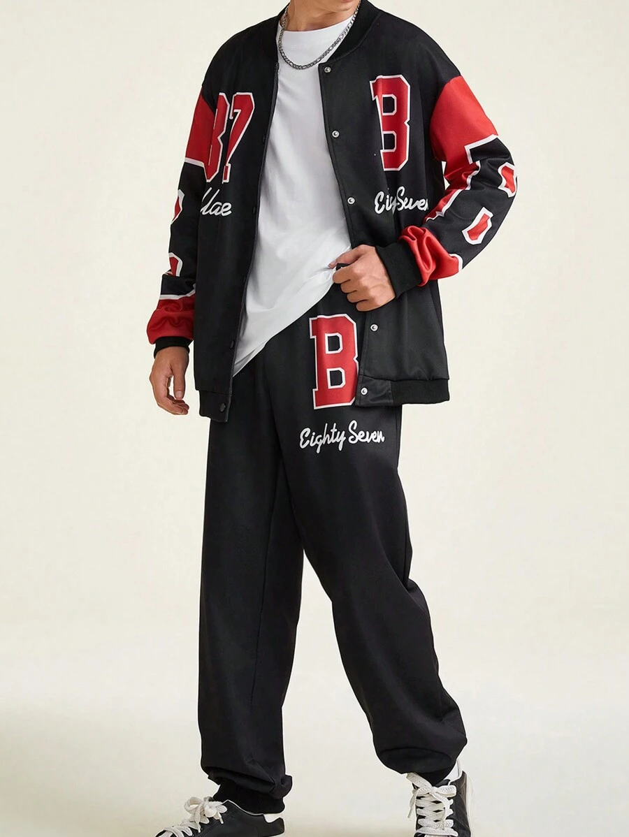 2 pièces Ensemble sweats à capuche et pantalons de survêtement casual, à la mode et confortables pour adolescents garçons