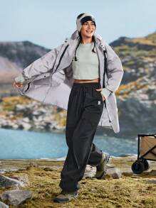 In My Nature Pantalones holgados para senderismo con cordón en la cintura, aptos para otoño, primavera y camping, para mujer