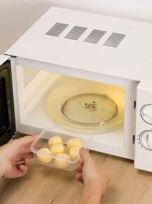 SHEIN Basic living Hộp bảo quản thực phẩm trong suốt 4 miếng - Xanh đậm - Xem 4