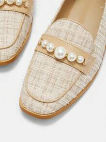 CUCCOO BIZCHIC 新款英伦风平底乐福鞋休闲方头女士平底鞋新年假期 - 杏色 - 查看 7