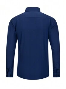 Manfinity RSRT Heren Casual Ossenkop Print Lange Mouw Overhemd, Herfst