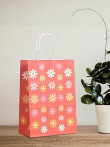 12 Stücke Sonnenblumen-Geschenktüten aus Kraftpapier, Geschenktüten im Großpackung für Geburtstags-Partytüten, Valentinstag, Hochzeit, Geburtstag - Verschiedenfarbig - Übersicht 5