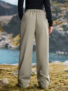 In My Nature Pantalones de carga casuales de unicolor para mujer, pantalones para exteriores