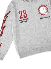 Manfinity EMRG Men's Casual Letter Print Hoodie & Pants Sweatsuit, Men 2 Pieces Set Sweats, Sweat Suit Set, Hoodie 2 Pieces Set, Fall Clothes