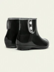 Cuccoo Women Ribbon Design Rain Boots For Rainy Season Outdoor Wear - Black - View 8