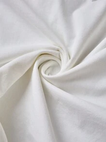 Manfinity Homme Kaos Pria Polos Kancing Depan Lengan Panjang Minimalis, Pakaian Kasual Sehari-hari, Untuk Ayah, Gaya Vintage, Untuk Kerja, Untuk Musim Gugur - Putih - View 3