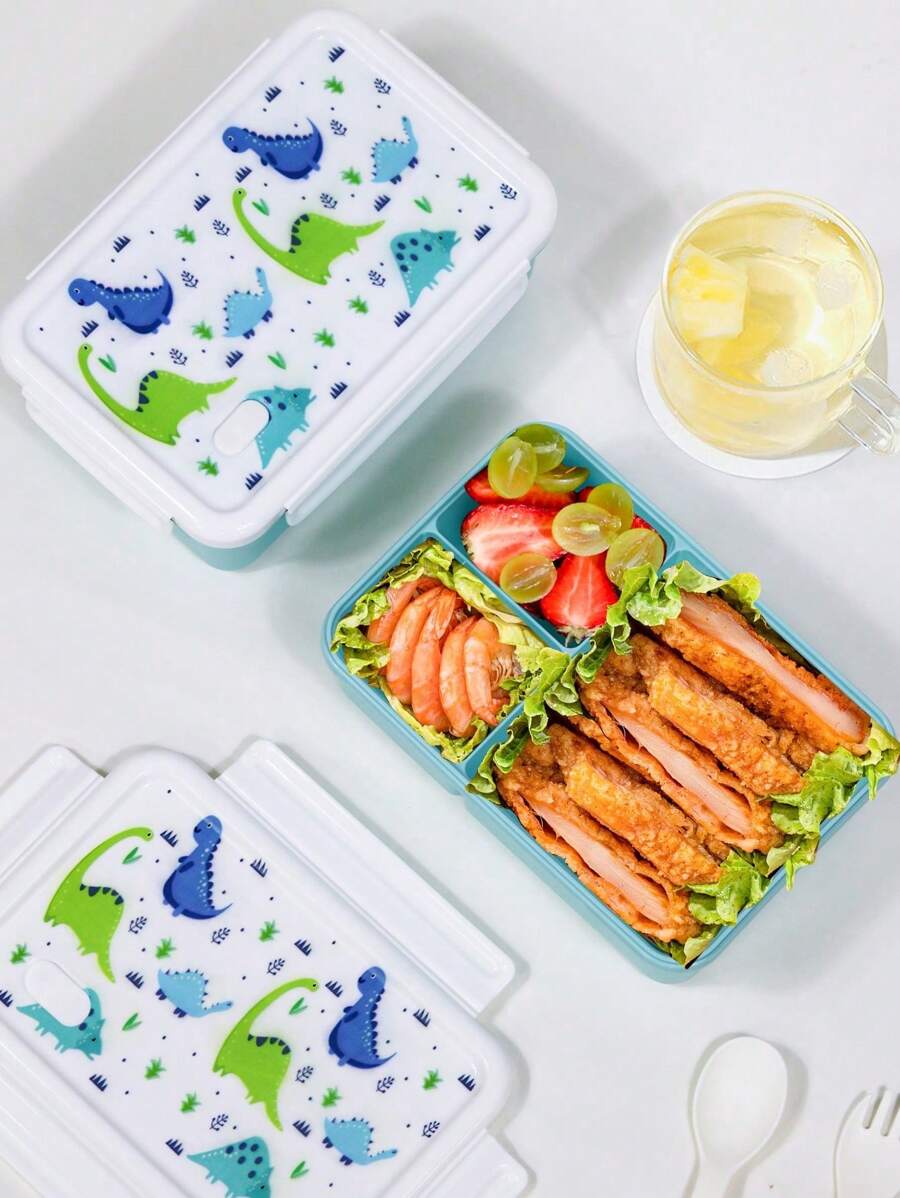 SHEIN 1Pc Cute Lunch Box ,1300ml Leak Proof Lunch Box Containers For Kids,AdultsSchool Supplies,Back To School - Blue - View 1