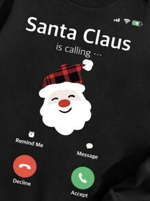 Manfinity Homme Sudadera tipo camiseta de cuello redondo, estilo holgado y caída en los hombros, talla estándar, en color negro - Negro - Ver 3