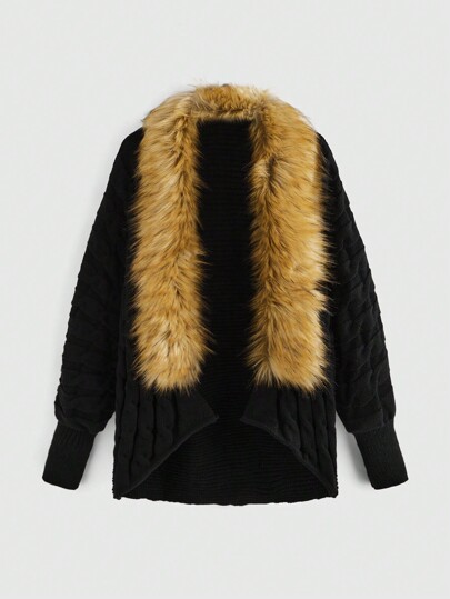 Fairycore Vintage Y2K Fuzzy Collar Cardigann