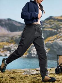 In My Nature Quần đi bộ đường dài thời trang thường ngày có túi khóa kéo dành cho nữ dành cho hoạt động ngoài trời - màu đen - Xem 7