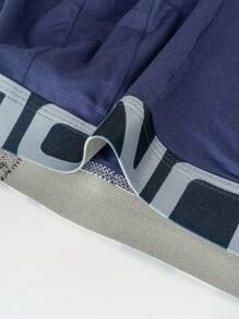 Men's Letter Print Elastic Waist Boxer Briefs 7 Pcs, - Multicolor - View 8