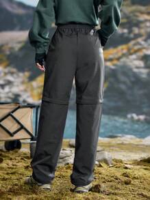 In My Nature Pantalones de senderismo para mujer de unicolor casual con cordón en la cintura y tobillo atado