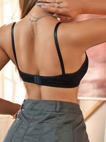 SHEIN Áo ngực và áo ngực không dây (không dây) - màu đen - Xem 2