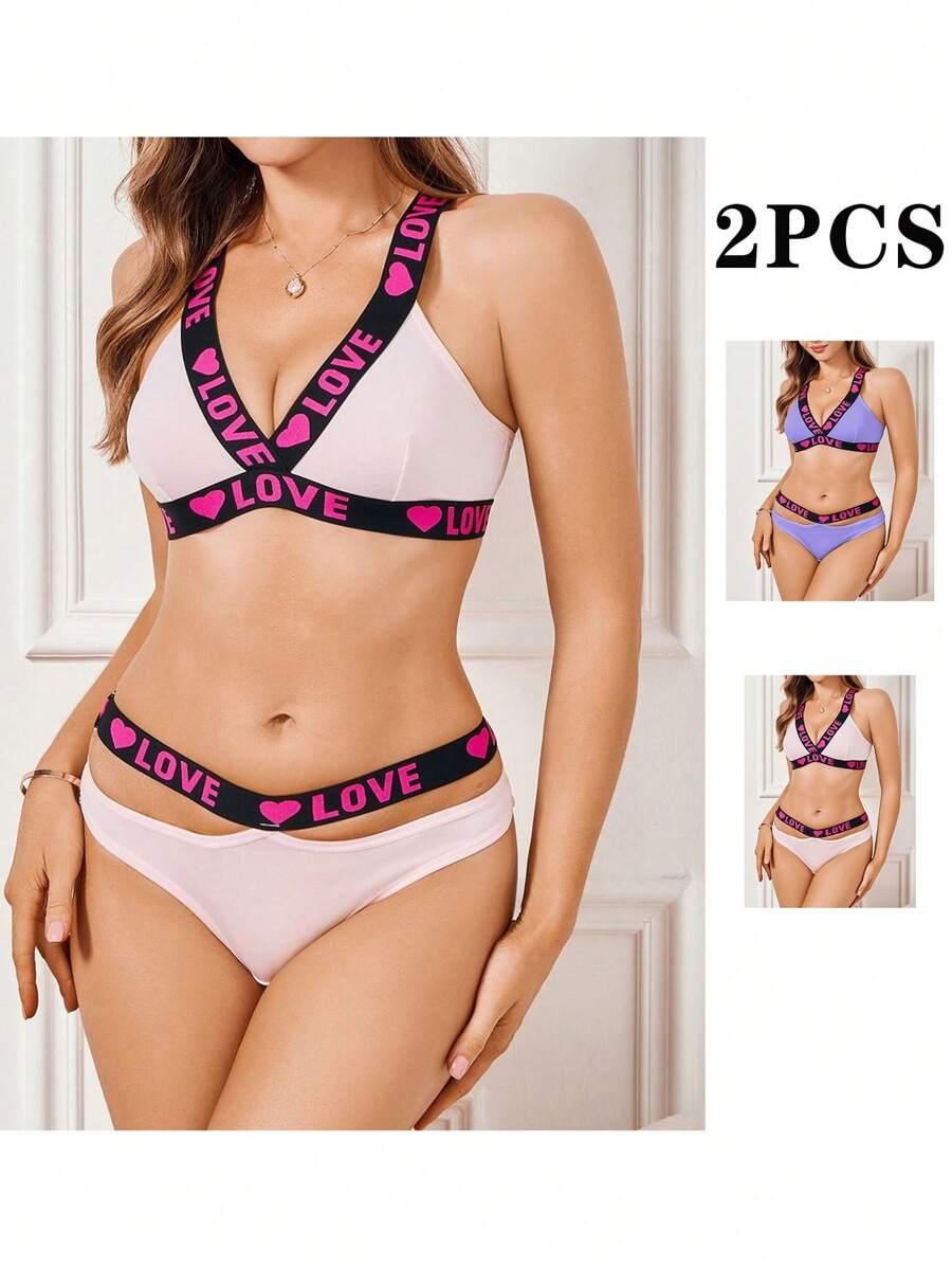 4pcs/Set Women Non-Wired Bra Sets