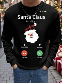 Manfinity Homme Sudadera tipo camiseta de cuello redondo, estilo holgado y caída en los hombros, talla estándar, en color negro - Negro - Ver 1