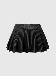 ROMWE Grunge Punk 摇滚音乐节大码朋克女孩条纹拼布腰带安全短裤隐藏在裙子下面