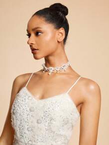 SHEIN Belle Collar minimalista, lujoso y ligero para mujer, para uso diario y casual