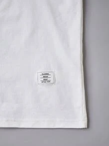 Manfinity Homme Kaos Pria Polos Kancing Depan Lengan Panjang Minimalis, Pakaian Kasual Sehari-hari, Untuk Ayah, Gaya Vintage, Untuk Kerja, Untuk Musim Gugur - Putih - View 6
