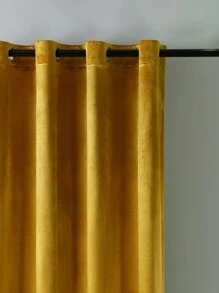 1 件金色加厚穿孔窗帘，意大利天鹅绒材质，欧式隔热窗帘，适用于活动派对、客厅和卧室门窗装饰、秋季装饰、秋季装饰、房间装饰 - 金色 - 查看 5