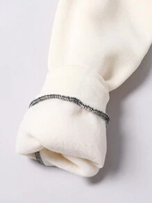 SHEIN 青少年男孩多色拼布时尚哥特朋克风格休闲连帽运动衫，适合秋冬季日常穿着