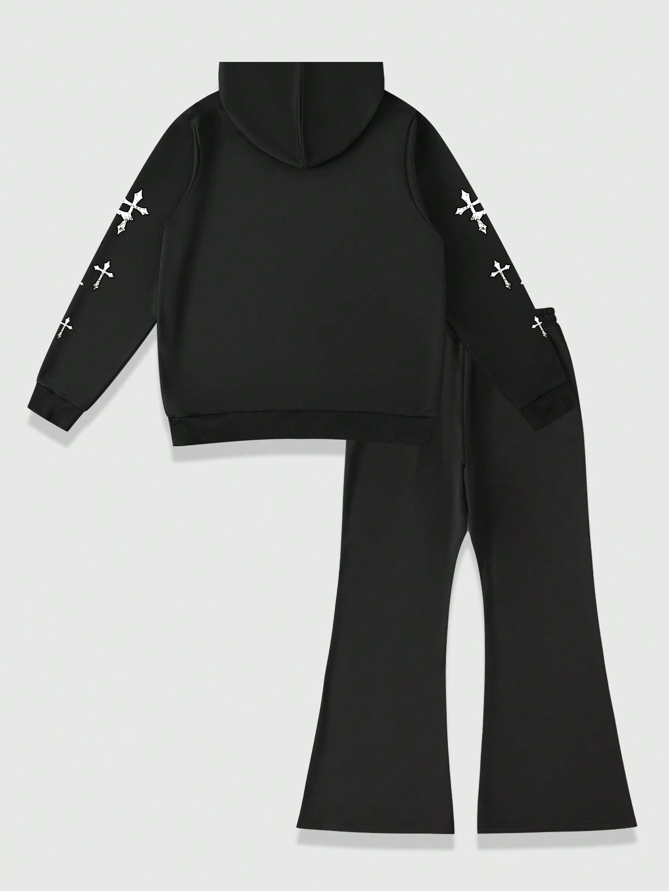 ✩*⋆ Hot Leathers Skull and Crossbones Zip-Up Hooded Sweat Shirt