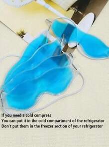 SHEIN 1PC Gel Eye Mask, Light-Blocking, Cool Sleep, Cooling Feeling Crystal Eye Mask, Multi-Functional Soothing Eye Mask, Suitable For Office Nap, Home Travel, Reusable Eye Mask, Back To School Supplies,School Stuff.