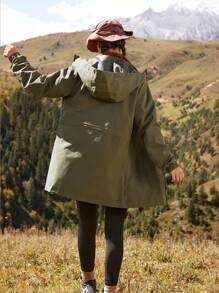 In My Nature 女士秋季休闲日常抽绳腰部拉链开衫连帽户外夹克