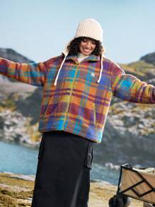 In My Nature 多色立领拉链户外羊毛刺绣夹克 - 彩色 - 查看 9