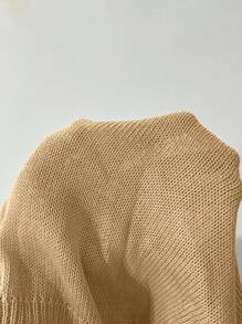 Calvaya Pull long à manches longues avec bordure bicolore, tailles grandes, pour l'hiver