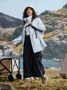 In My Nature 女士前拉链长袖口袋休闲连帽衫户外夹克