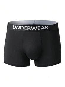 5pcs Men Letter Print Basic Boxer Briefs, Casual Everyday Wear - Multicolor - View 4