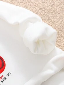 2pcs/Set Tween Girl Cherry Print Loose Fit Crew Neck Pullover Sweatshirt Set - Multicolor - View 6