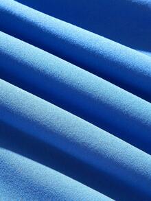 SHEIN Tween Boy 字母与图形印花圆领长袖连帽衫和运动裤休闲套装 - 藍色 - 查看 14