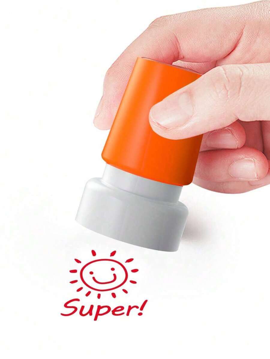 1 con dấu đồ họa Mặt trời và Chữ, Con dấu đa năng đơn giản dành cho trẻ em - trái cam - Xem 1