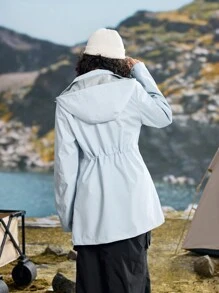 In My Nature 女士前拉链长袖口袋休闲连帽衫户外夹克