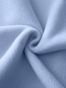 SHEIN EZwear Women's Round Neck Long Sleeve Floral Print Casual Sweatshirt, Daily Wear Pullover Fall Outfit - Baby Blue - View 3