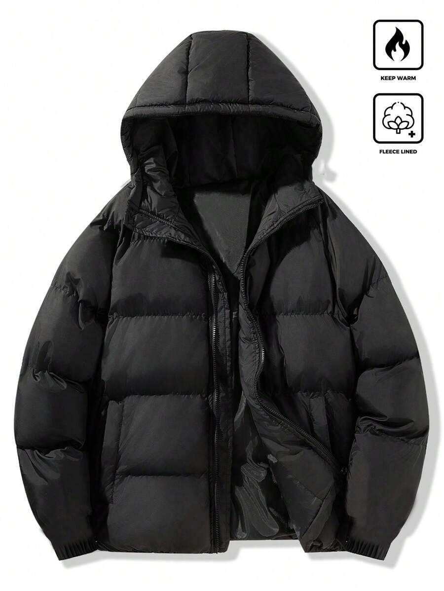 Manfinity VCAY 男士针织休闲宽松长袖开衫，适合秋冬 - 黑色 - 查看 1