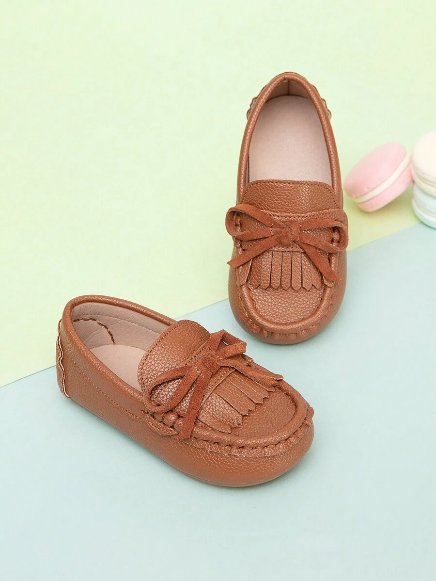 1 par de zapatos tipo mocasín plano y todo en , cute para bebé, para todas las estaciones