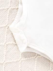 2件套新生儿婴儿休闲字母印花百搭长袖连体衣，适合所有季节 - 黑與白 - 查看 3