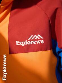 SHEIN Outdoor Casual Sports Style Tween Boy's Patchwork Embroidered Letter Hoodie Jacket, Suitable For Entertainment And Leisure Wear - Multicolor - View 7