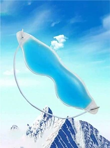 SHEIN 1PC Gel Eye Mask, Light-Blocking, Cool Sleep, Cooling Feeling Crystal Eye Mask, Multi-Functional Soothing Eye Mask, Suitable For Office Nap, Home Travel, Reusable Eye Mask, Back To School Supplies,School Stuff.