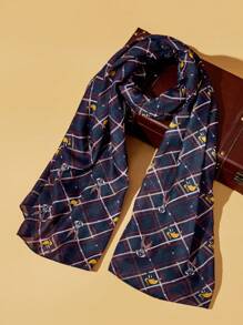 LOONEY TUNES X SHEIN 1pc Women's Full Print Scarf - Blue - View 6