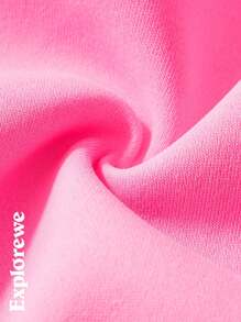 SHEIN 2pcs Set Tween Girls Soft & Cozy Hooded Sweatshirt, Minimalist Design, Unisex Sweatshirt Suitable For Casual City Outings, School, Daily Wear - Multicolor - View 6