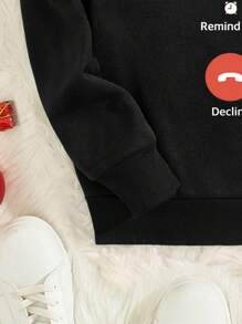 Manfinity Homme Sudadera tipo camiseta de cuello redondo, estilo holgado y caída en los hombros, talla estándar, en color negro - Negro - Ver 4