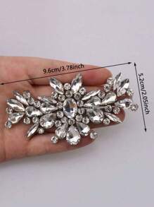 SHEIN 1/5pcs Hot Melt Glue Rhinestone Patch, Diy Clothing Decoration Embroidery Patch, Decor