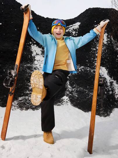 SHEIN Boys' Fashionable Hooded Long Sleeve Casual Outdoor Sports Jacket, Autumn