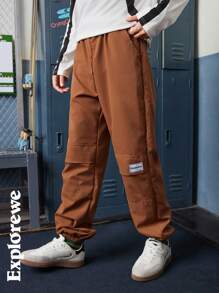SHEIN 2 peças/conjunto Calça de Moletom Folgada e Confortável em Estilo Casual, Adequado para Adolescentes, Esportes Urbanos ao Ar Livre, Uso Diário, Escola, Streetstyle e Cenas de Reunião