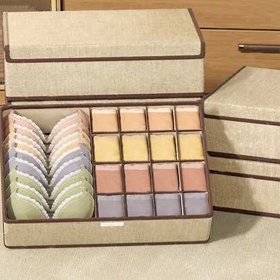 1PC Drawer Style Underwear,Underwear Drawer Organizers Divider, Sock Organizer Box Decorations Autumn Decor,Closet Socks Organizer And Storage Boxes For Lingerie, Bra,Ties, Undies,Undies Available In 13 And 17Grids Sizes,Home Decor Fall Decor Bedroom Decor