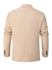 Manfinity Mode Veste de blazer casual à manches longues avec poche, à col châle, pour homme grande taille
