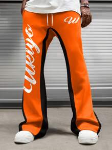 Manfinity EMRG 男士字母印花抽绳腰部宽松休闲运动裤